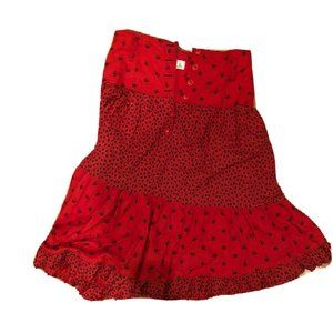 Vintage Betty Barclay Women's Skirt Red Floral